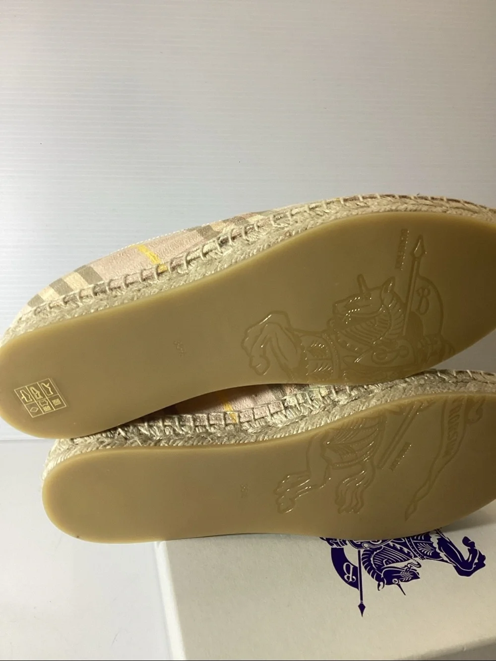 Burberry Women's Mews Check Espadrille Flats
